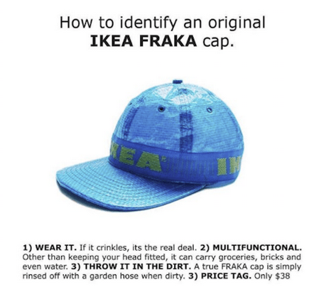 czapka z torby ikea